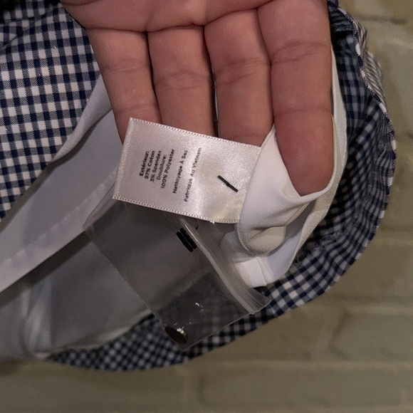 Talbots peplum blouse lined tank top sleeveless size 10 NEW stretch gingham - Picture 5 of 5